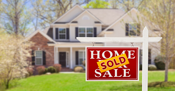 Home with a Sold sign