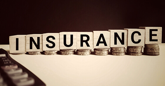 Blocks spelling out the word insurance